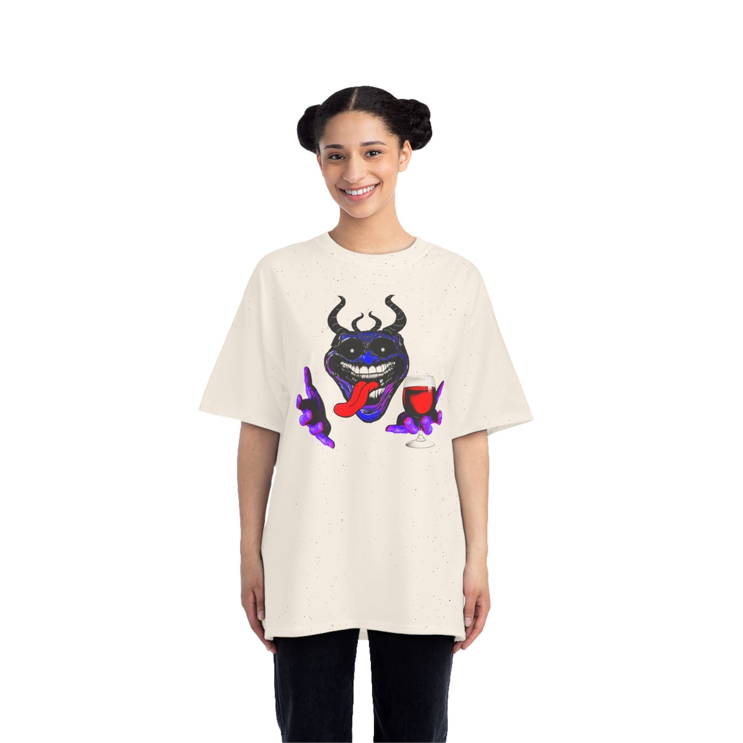 Purple Phonkface Graphic T-Shit